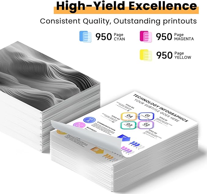 Remanufactured Ink Cartridge for Epson 702 Ink Cartridge Combo Pack 702XL 702 XL T702XL Compatible with Epson Workforce Pro WF-3720 WF-3730 WF-3733 Printer(Cyan Magenta Yellow, 3 Pack)