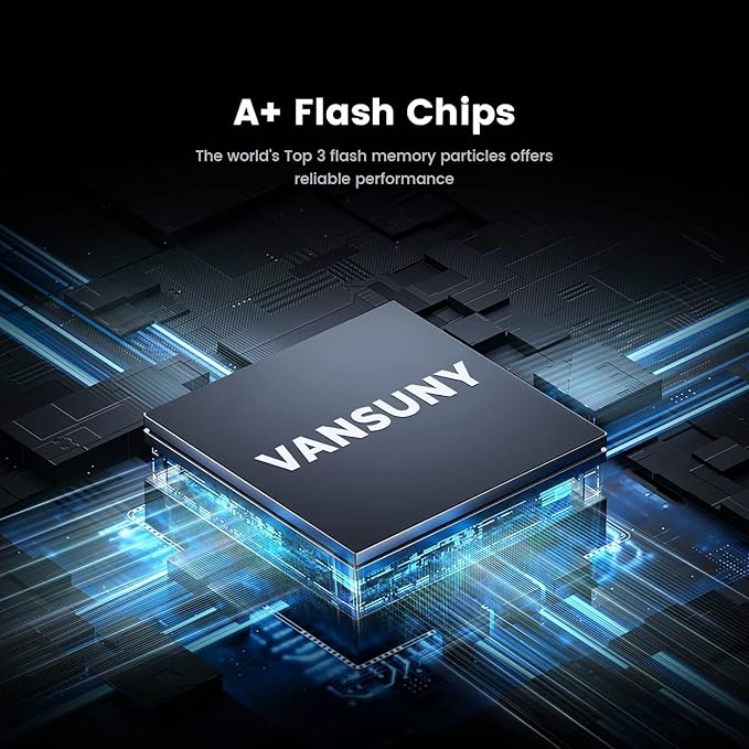 Vansuny 1TB Portable External SSD, USB 3.1 Gen2 500MB/s High-Speed Data Transfer, Metal USB C Mini Portable External Solid State Drive for PC, Laptop, Phones and More