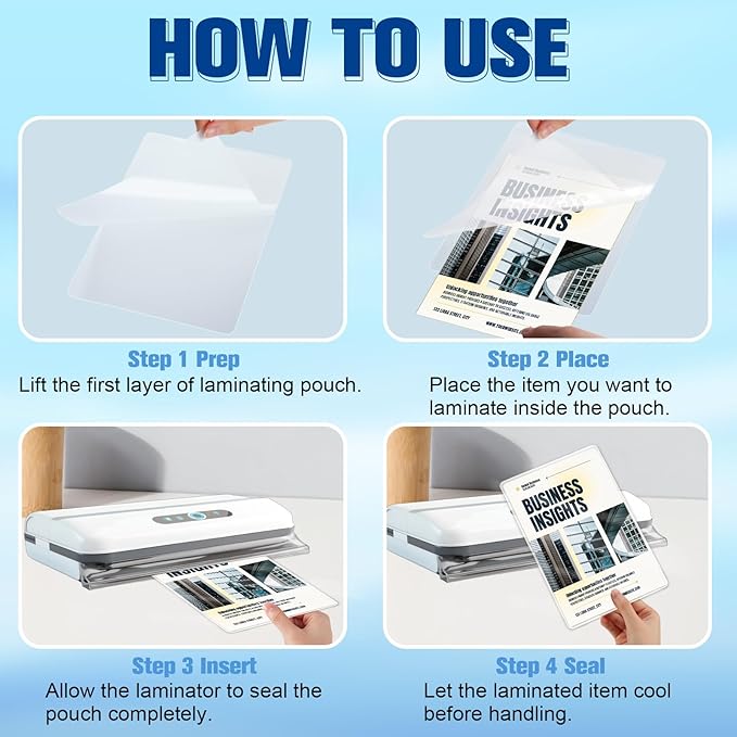 50 Pack 9x11.5inch 10mil Letter Size Laminating Sheets Thermal Laminating Pouches Laminator Sheets File Card Laminator Pouches 8.5x11inch for Work Permits Cards File Photos (50, 9"x11.5"-10mi)