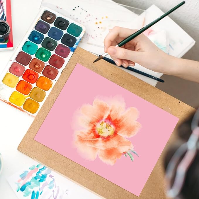 OcePor 50 Sheets Pinks Valentine's Day Cardstock Paper, Colored Printer Paper 8.5 x 11, Card Stock Thick Construction for Craft,Scrapbook，Office Printing, Invitations, Certificates，92 lb/250gsm