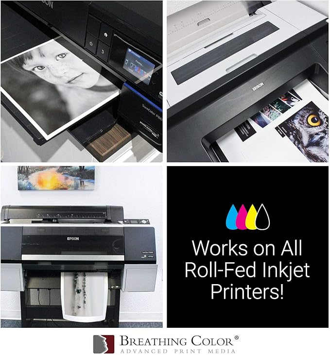 Vibrance Matte Photo Printer Paper 12 mil 230 gsm Matte Finish Premium Photo Paper Roll on 3in Core 44 inches x 100 ft Works with Most Inkjet Printer Professional Makes and Models Like Epson Canon HP