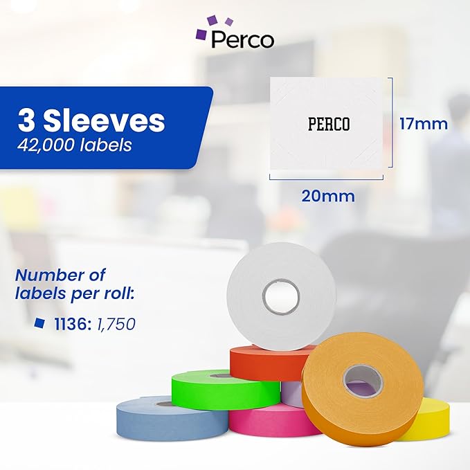 Custom Price and Date Labels for Monarch 1136 Guns - Choose Color, Font and Imprint - 3 Sleeves, 42,000 Labels