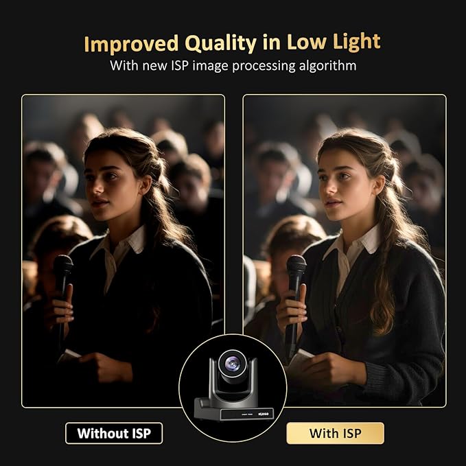 NexiGo PTZ Camera 20X Optical Zoom with PoE HDMI/3G-SDI/USB/LAN IP Streaming Outputs, Auto AI Tracking for Video Conferencing Live Streaming Meeting Church Services Worship Skype Zoom Teams OBS