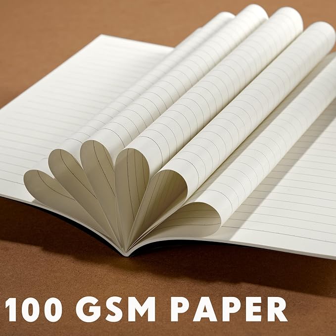 100 Pcs Kraft Notebook Journals 5.5 Inch x 8.3 Inch A5 Softcover Notebooks Bulk for Writing Sketch Office Notepad with 60 Pages 30 Sheets (Multicolor,Lined)(Black, Brown,Lined)