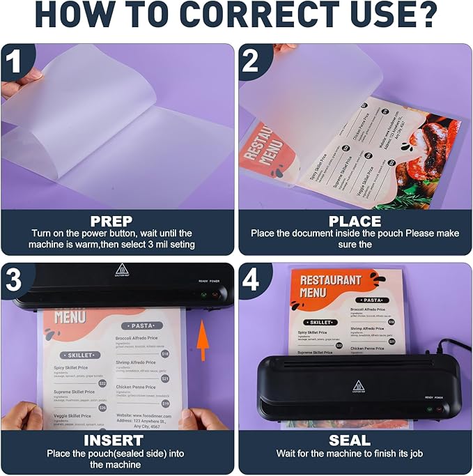 CAREGY Thermal Laminating Pouches,330 Pack Laminating Sheets, 3 Mil, 9 x 11.5 Inches Lamination Sheet Paper for Laminator, Round Corner Letter Size, Office and School Supplies