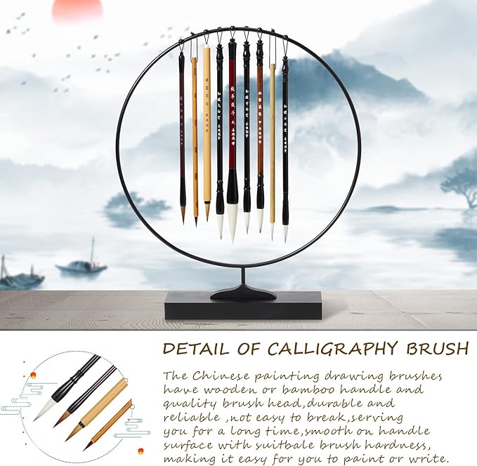 Corciosy Chinese Calligraphy Brushes Set,Professional Sumi Watercolor Brushes Writing, Japanese Painting Set for Beginners