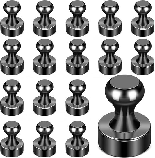 LOVIMAG Fridge Magnets, 18 Pcs Small Neodymium Magnets for Refrigerator，Whiteboard Magnets for Office，Push Pins Magnets with Epoxy Coating for Cruise, Cruise Door Magnets for Decorations