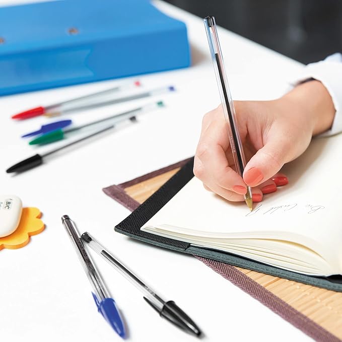 BIC Cristal Xtra Smooth Blue Ballpoint Pens, Medium Point (1.0mm), 500-Count Box, Extra Smooth and Reliable Ballpoint Pens