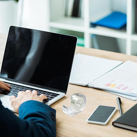 Clear Tape, Transparent Tape for Office, 3/4 in, Dispensered, 16 Packs