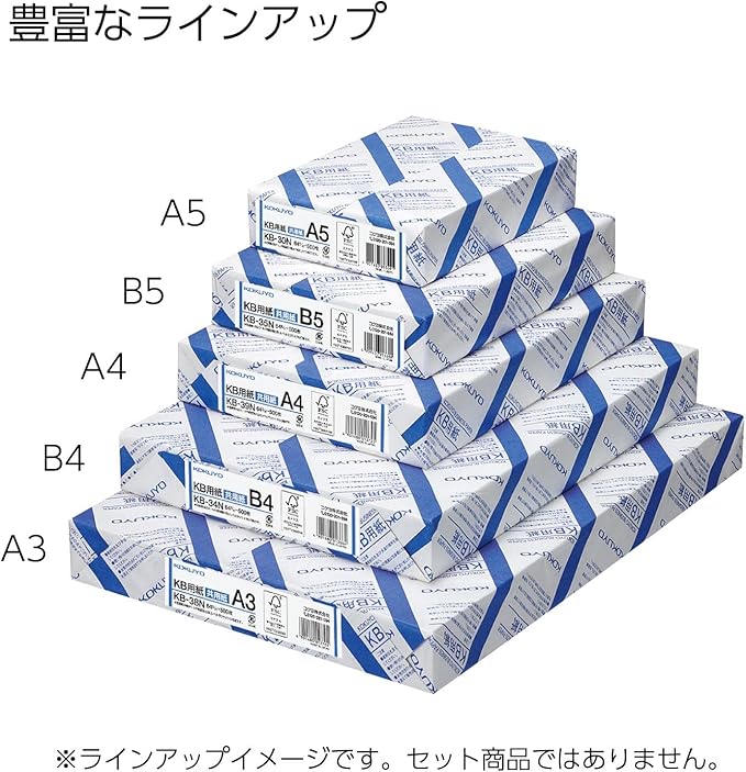 Kokuyo B4 (9.8 × 13.9 inches) KB Paper, 500 Sheets, 64gsm, 80 Bright - Perfect for Legal documents, Technical Manuals and Research Papers- FSC Certified, Japan Import (KB-L31TN)