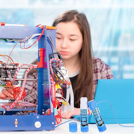 Outus 6 Pack 3D Printer Glue Sticks for Hot Bed PVP 3D Printer Adhesive Solid Glue Sticks for Hot Bed Removing Printing Models