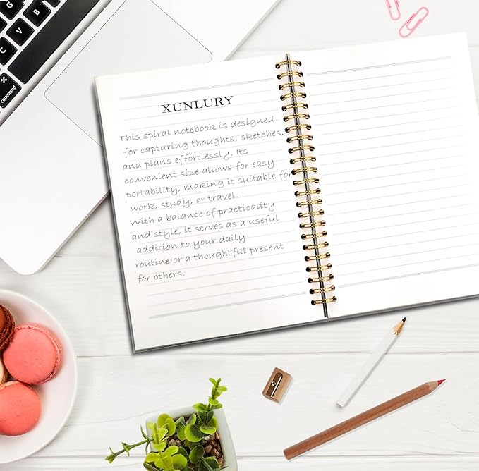 Green Inspirational Notebook, Motivational Journal, Positive Affirmation Journal for Women, One Action a Day Beats a Thousand Thoughts Hardcover Spiral Notebook, 5.5x8.3 Inch