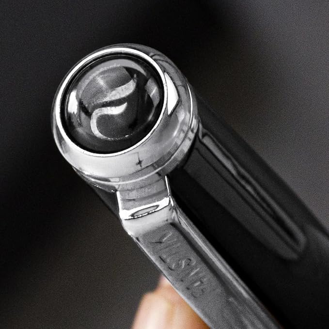 Black & Silver Luxury Rollerball pen (Made In USA) fancy gift set for women, Chrome Finish, Professional executive pen gift set for men (Lux Rollerball Black-Silver)