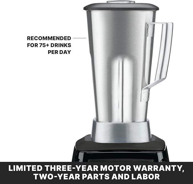 Waring Commercial MX1050XTS 3.5 HP Blender with Electronic Keypad Controls, Pulse Feature and a 64 oz. Stainless Steel Container, 120V, 5-15 Phase Plug