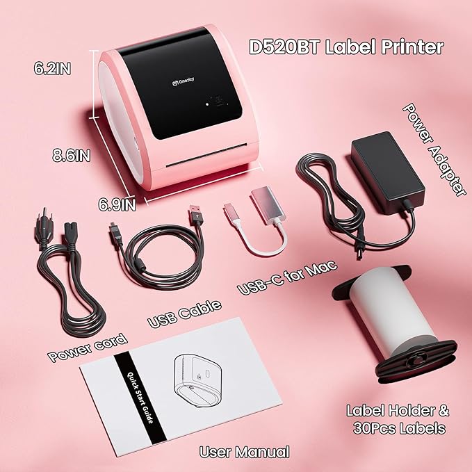 Shipping Label Printer 4x6 - Thermal Label Printer for Small Business, Shipping Packages, Home, Office, Compatible with USPS, Shopify, Amazon