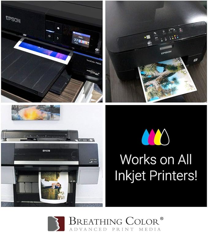 Vibrance Luster Photo Printer Paper 10 mil 255 gsm Luster Finish Premium Photo Paper Sheets 17 inches x 22 inches 50 sheets Works with All Inkjet Printers Including Professional Makes and Models