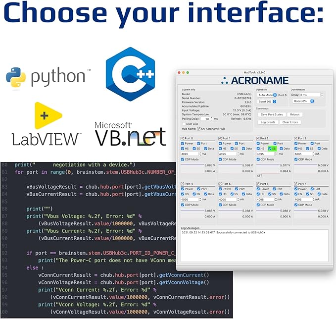 Managed USB Switch/Hub 2 Computers - 4 Port, Fast Charge (2.5A), Industrial Grade, Programmable Compatible with Mac/Windows/Linux USB 2.0