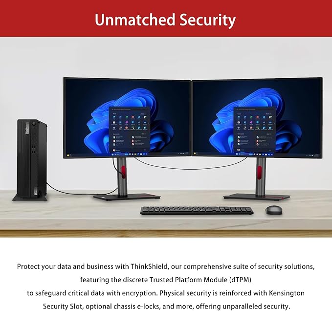 Lenovo ThinkCentre M70s Small Form Factor Business Desktop, 14th Gen Intel 10-Core i5-14400, 32GB DDR5 RAM, 1TB SSD, HDMI, DP, Wi-Fi 6, Windows 11 Pro, Bundle with Adata UC310 64GB USB Flash Drive