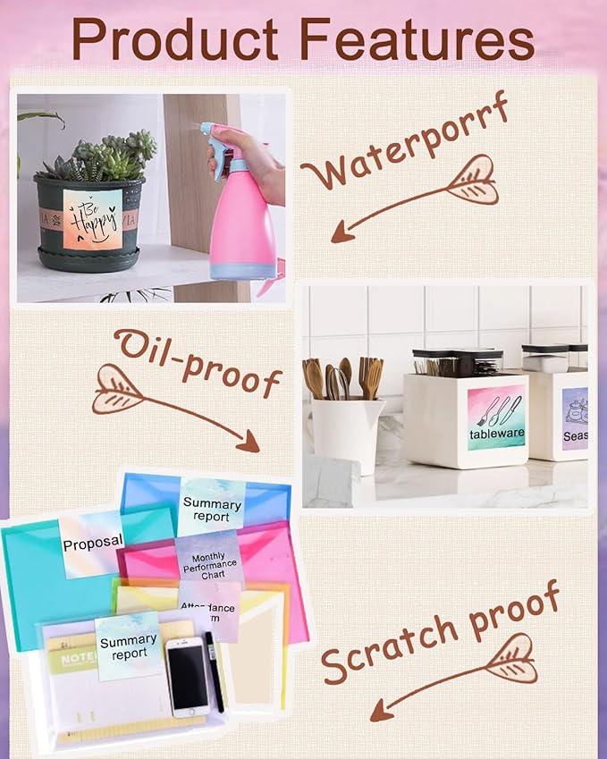 2''2'' Flower Thermal Sticker Labels, 500 Self-Adhesive Direct Thermal Labels/1 Roll, Multi-Purpose for DIY Logo Design, Name Tag, QR Code, Nebula