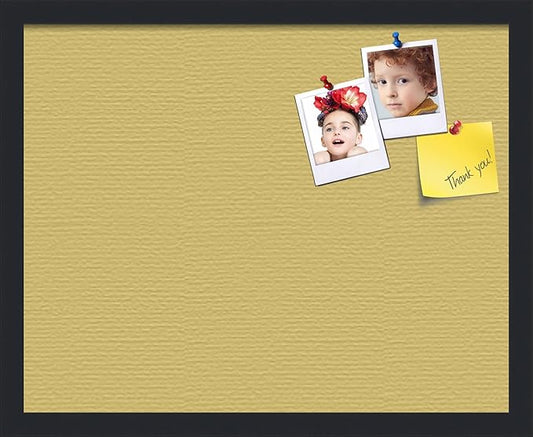 PinPix 20x16 Inch Cork Bulletin Board. This Decorative Framed Pin Board Comes with Honey Pastel Design and a Satin Black Frame. Ideal for Home Office Decor or Message Board (PinPix-1810)