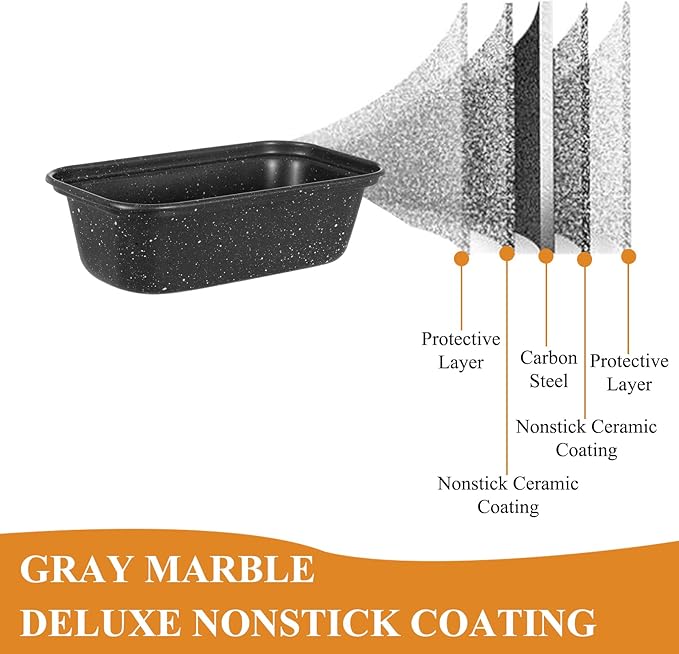 Mini Loaf Pan, 6x3 Inch Nonstick Bread Pans for Baking, Oven & Air Fryer Safe Small Banana Bread & Meatloaf Pan, Carbon Steel Baking Tins for Homemade Bread (Mini Loaf Pan(6-pack))