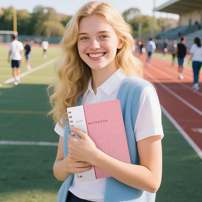 Lined Spiral Notebook College Ruled A5 Journal Book for Note Taking, 160 Pages Writing Journal for Office and Home School Supplies 5.75x8.125 inch (3pack-Grey)