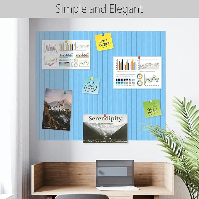 Cork Boards for Walls 48" x 36" Felt Board Alternative, 12 Pack Felt Wall Tiles Bulletin Board, Large Cork Board for Office Pin Board Tack Board Cork Boards