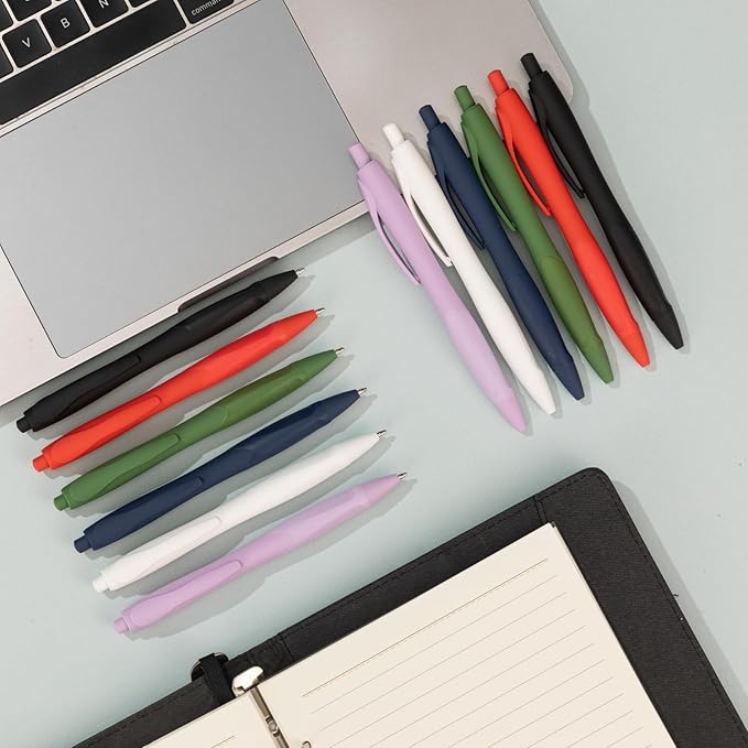 BallPoint Pens, 30 Pack (BLACK Ink),Bulk Pens, Purple Barrel,Click Pens for Office Home and School, Retractable Ballpoint Pens, Medium Point, 1.00MM (Purple)