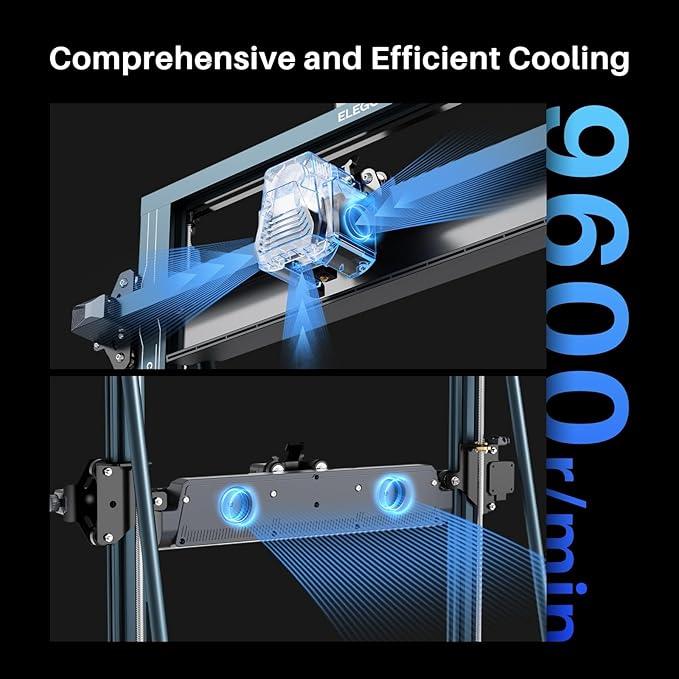 ELEGOO Neptune 4 Plus 3D Printer, 500mm/s High Speed Printer with 300°C Nozzle, Auto Leveling and Direct Drive Extruder, 320x320x385mm Large Printing Size