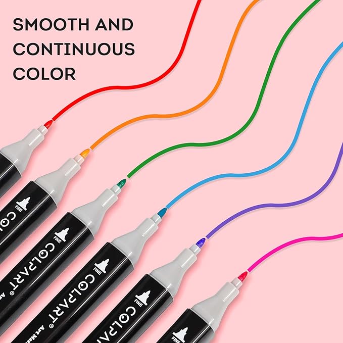 80 Colors Alcohol Markers Dual Tip Art Markers for Kids Marker Pens for Adult Coloring Painting Supplies Perfect for Painting, Coloring, Sketching and Drawing Christmas Gift Ideas