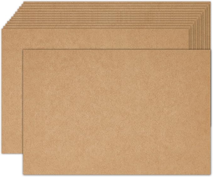 Brown Craft Cardstock 4x6 Blank Cards，Goefun 100 Pack 80lb Unruled Index Cards for Invitations, Business, Greetings, DIY