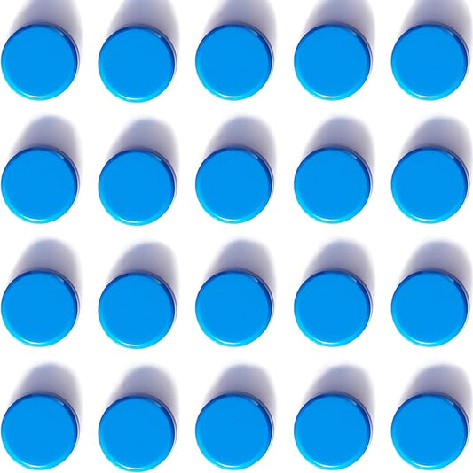 ZDZBLX Fridge Magnets, 20 Pcs Strong Small Refrigerator Magnets for Whiteboard, Heavy Duty Mini Cute Round Magnets for Fridge, Locker, Kitchen, Office, Blue