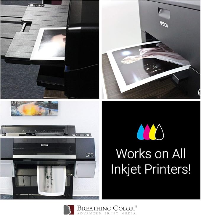 Vibrance Metallic Photo Printer Paper 10 mil 255 gsm Premium Photo Paper Roll 3in Core 24 inches x 100 feet Works with Most Inkjet Printers Including Professional Makes and Models Like Epson Canon HP