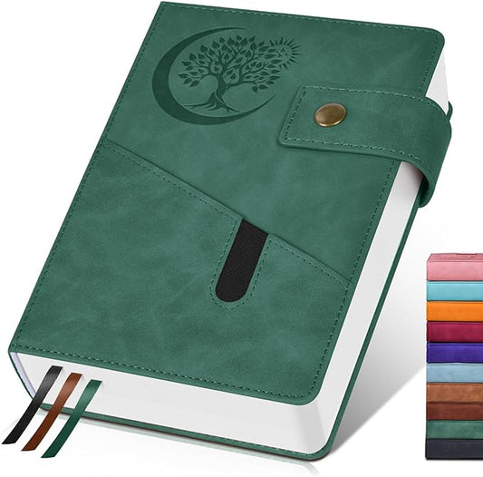 365 Page Thick Lined Journal Notebook for Men Women, A4 Large Leather Journals for Writing, Hardcover Notebooks for Work, School, Note Taking, Business, Travel Diary, College Ruled 8.5" x 11"