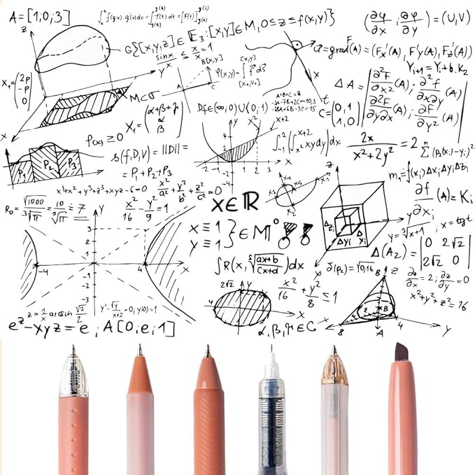 6 Count Pastel Gel Ink Pen Set,Cute Note Taking 0.5mm Fine Point Retractable 5 Count Black Ink Pens with 1 Count Highlighter for Writing, Journaling, School, Office (Caramel Brown)