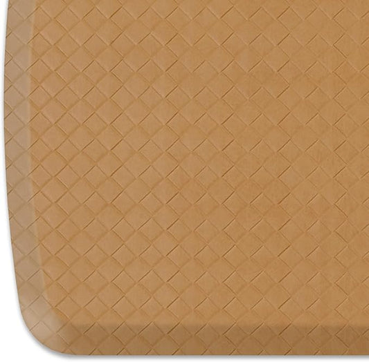 GelPro Elite Premier Gel & Foam Anti-Fatigue Kitchen Floor Comfort Mat, 20" x 48", Basketweave Khaki