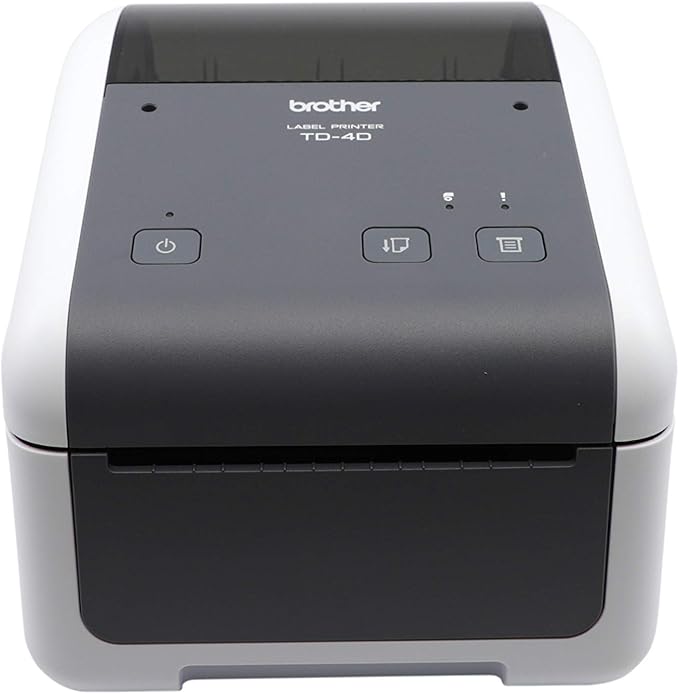 Brother TD4410D 4-inch Thermal Desktop Barcode and Label Printer, for Labels, Barcodes, Receipts and Tags, 203 dpi, 8 IPS, Standard USB and Serial, 6.1"x7.1"x8.8"