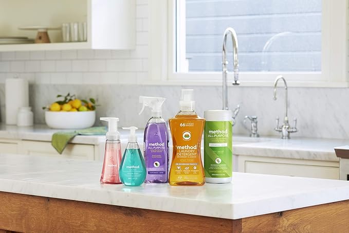 Method All-Purpose Cleaner Spray, French Lavender, Plant-Based and Biodegradable Formula Perfect for Most Counters, Tiles and More, 28 Fl Oz, (Pack of 8)