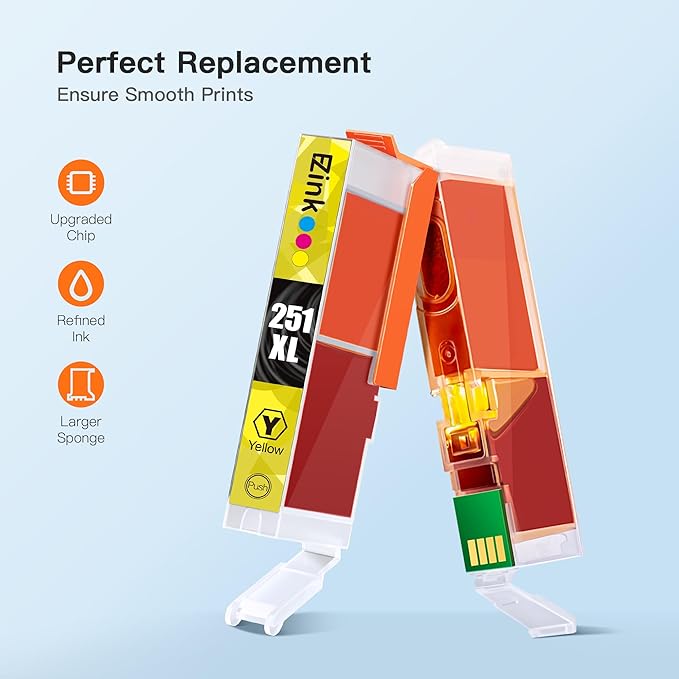E-Z Ink Compatible Ink Cartridge Replacement for Canon CLI-251XL CLI 251 to use with PIXMA MX922 IP7220 MG5520 MG5420 IX6820 IP8720 MG7520 MG6320 Printer (4 Cyan, 4 Magenta, 4 Yellow, 12 Pack)