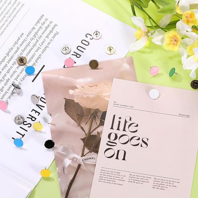 uxcell 150Pcs Upholstery Tacks, 11mmx10mm Flat Head Thumb Tack Decorative Furniture Nails Push Pins for Furniture Sofa Headboards, Blue