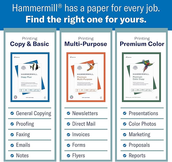 Hammermill Printer Paper, Great White 30% Recycled Paper, 8.5 x 11 - 92 Bright, Made in the USA, 086700C - 10 Ream (5,000 Sheets)