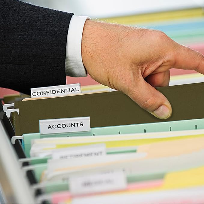 Extra Capacity Hanging File Folders, RAZCC 60 Pack Letter Size Reinforced Hanging Folders with Heavy Duty 2 Inch Expansion for Bulky Files, Filing Cabinet, Adjustable Tabs, Green