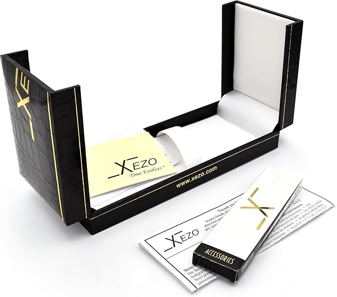 Xezo Urbanite Fountain Pen, Medium Nib. Retro Blue, Black, and Cream Colors with Chrome Plating. Limited Edition and Serialized. No Two Alike