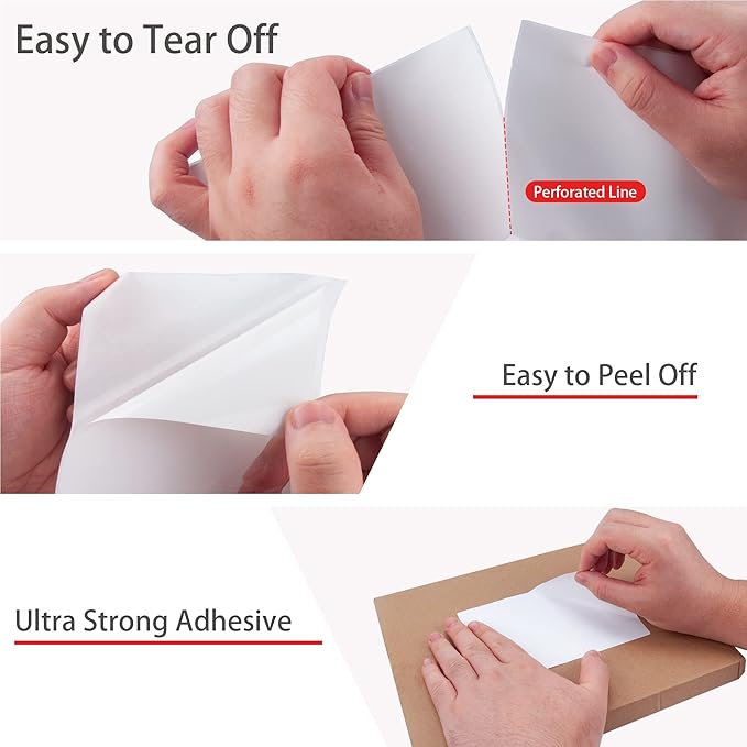 L LIKED 1000 Fanfold 4" x 6" Direct Thermal Labels, with Perforated line for Thermal Printers - Compatible with Zebra & Rollo Printer (4" x 6" - 1000 Labels)