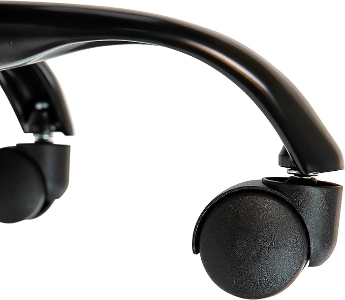 Flash Furniture Whitney Mid-Back Swivel LeatherSoft Desk Chair with Padded Seat and Armrests, Adjustable Height Padded Office Chair, Black