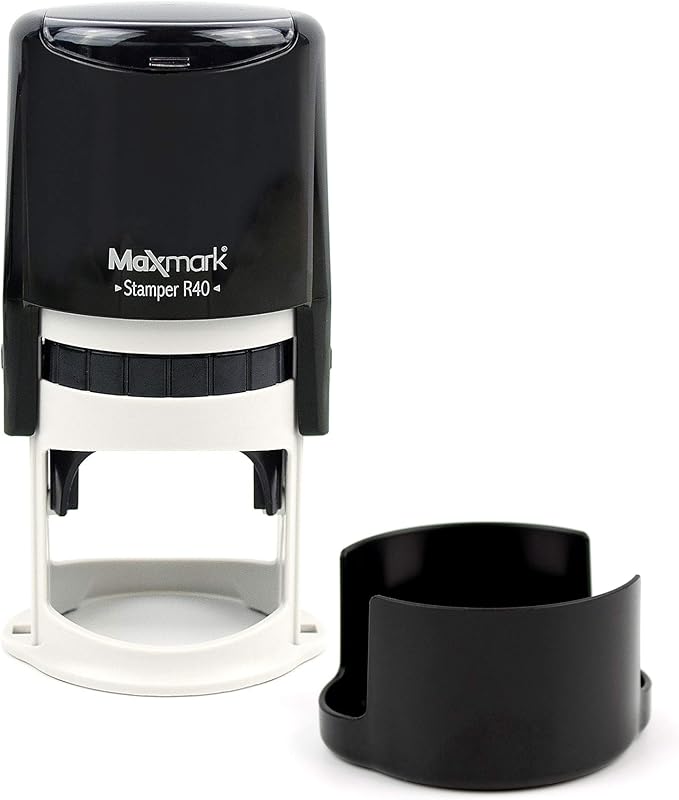 Round Notary Stamp for State of Nebraska- Self Inking Stamp - Top Brand Unit with Bottom Locking Cover for Longer Lasting Stamp - 5 Year Warranty
