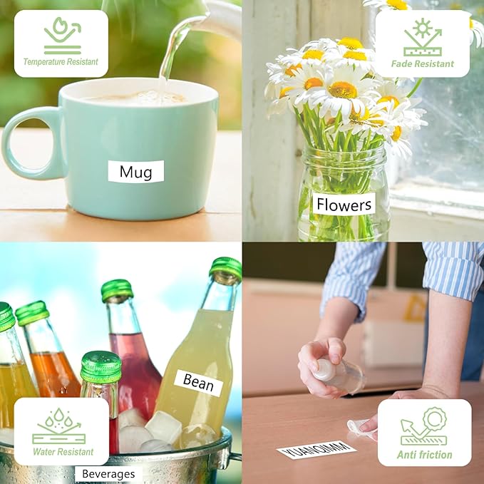 TZe-221 9mm Laminated White TZ Tape Compatible with Brother TZe221 TZ221 TZ-221 Replacement for Brother PTouch 9mm 0.35 Label Tape for PTH100 H110 D400AD D210 1290 Printers, 3-Pack