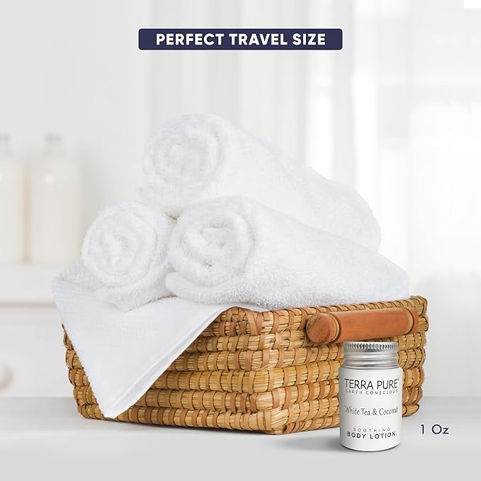 Terra Pure White Tea & Coconut Lotion, Travel Size Hotel Amenities, 1 oz. (Case of 300)