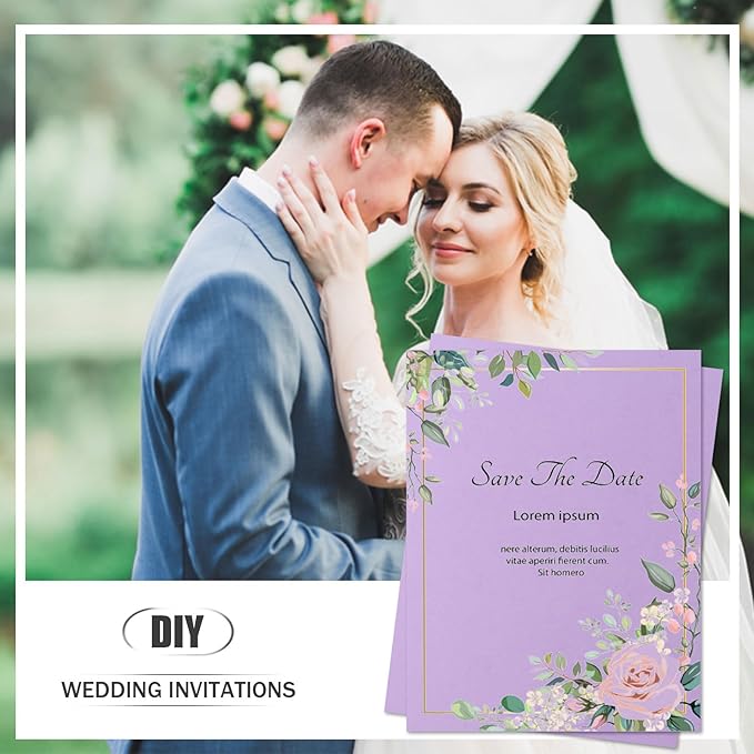 MixTeach 100 Sheets A4 Purple Cardstock 8.5 x 11 Inch Thick Cardstock Paper 250gsm/92lb Double Sided Purple Card Stock Printer Paper for Cards Making, Crafts, Scrapbook, Invitations, Drawing, Printing