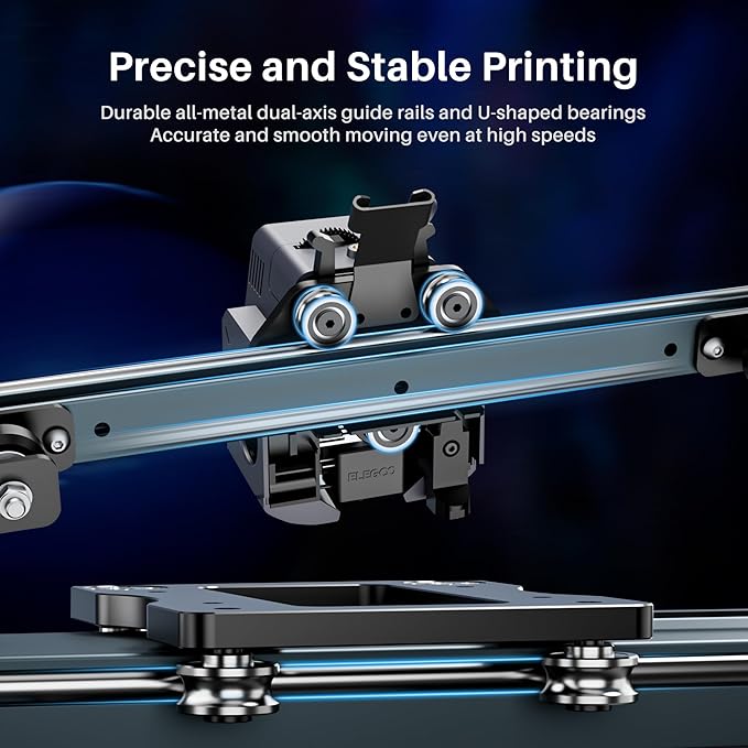 ELEGOO Neptune 4 Pro 3D Printer, 500mm/s High Speed Printer with Klipper Firmware, Auto Leveling and Direct Drive Extruder, Easy Assembly, 8.85x8.85x10.43 Inch Printing Size